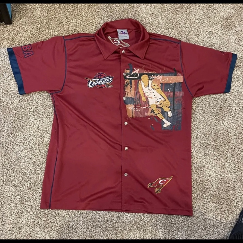 Cleveland Cavaliers Shirt Men's Large Unique Sports Generation Button Down NBA